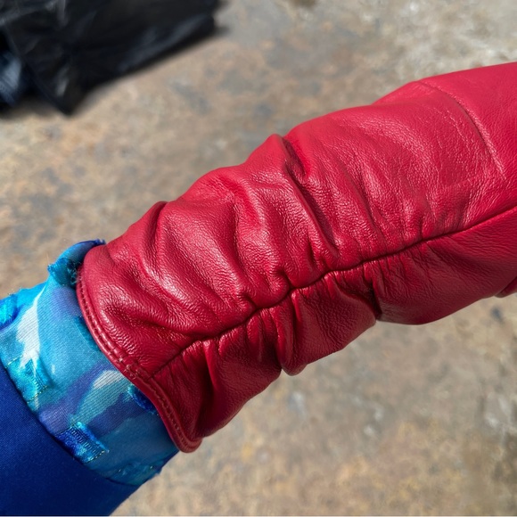 Vintage Women’s Betmar New York 1980s 80s Red Leather Gloves - Picture 5 of 9